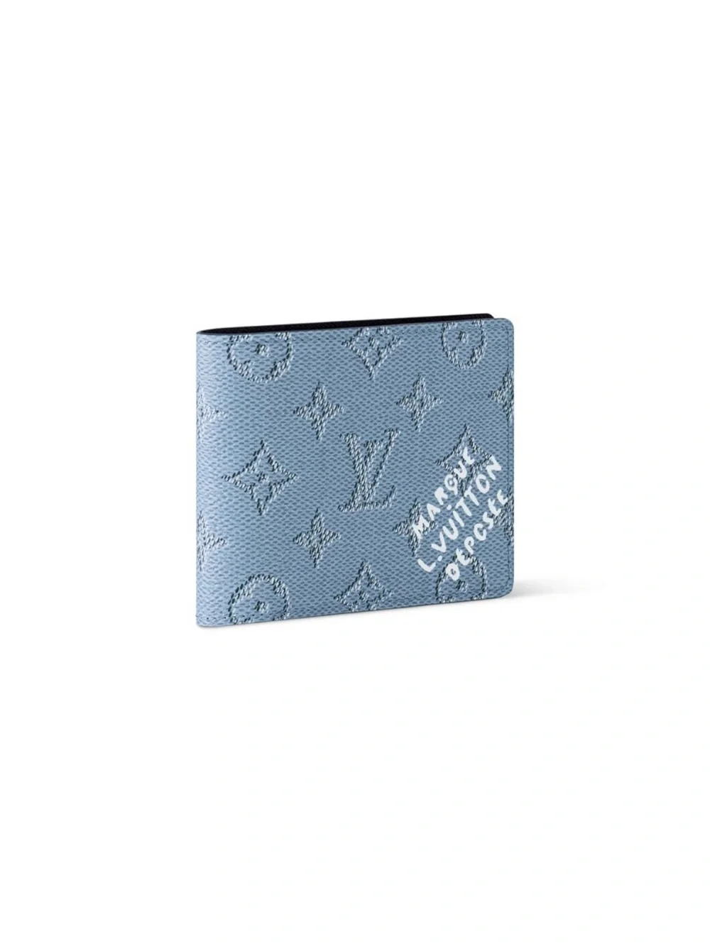 NEW Louis Vuitton Blue Monogram Pharrell Williams Heritage Multiple Wallet